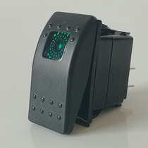 Car switch 12V Universal retrofit power cut off warped green light Self lock Two-shift three-footed single light crowdsourced Thai caravan