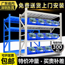 Shelf storage rack Household storage warehouse shelf Heavy iron shelf combination multi-layer display rack Storage storage rack