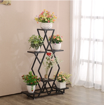 Flower stand floor type green flower living room flower pot stand multi-layer iron shelf balcony flower stand European style