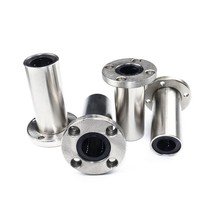Lengthened round flange electroplated nickel linear bearing LMF68101216202530354050LUU