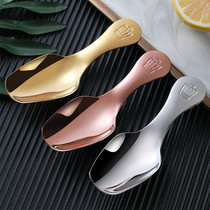 Stainless steel teaspoon teaspoon tea shovel tea tops accessories tea shovel dessert 304 spoon of snow tea spoon