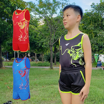 Childrens track and field uniform primary school track and field sportswear suit suit men and women running training suit hurdle suit
