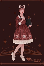 Magic tea partyBedtime book original lolita female Lolita dress daily OP dress-Full set