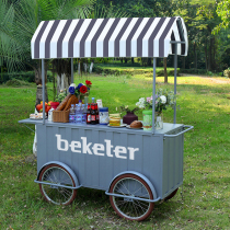 Commercial multi-function carts outdoor mobile snack stall carts wrought iron floats gourmet stalls market vending carts