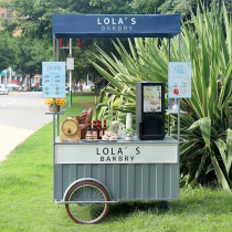 Commercial street hand-made lemon tea drink stall car stall dining car octopus balls sushi snack car can be customized