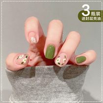 3 bottles of spring and summer nail polish free of baking lasting fast dry and non-exfoliating 2022 new pop-color net red burst green