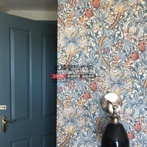 British imported wallpaper wallpaper Gu Uncle Net red Morris Golden Lily light luxury retro Golden Lily