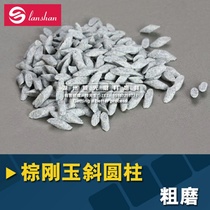 Manufacturer direct marketing brown corundum slanted cylindrical abrasives coarse grinding deburring hard metal such as iron stainless steel