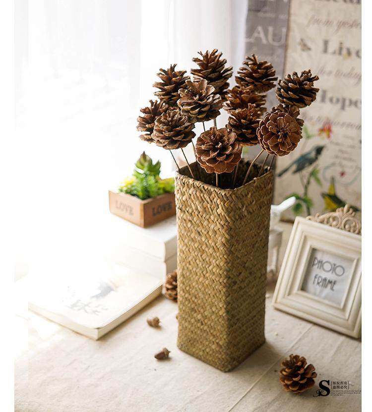 松果干花束松果装饰diy天然干花永生花手工制作创意摆件插花松塔