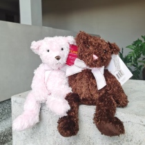 Export USA AM GREETING original bow super soft bear doll holding doll to accompany doll