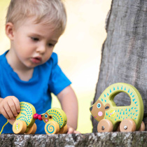 Export to Europe OOPS original hedgehog snail small animal wooden infant toy series foreign trade tail list