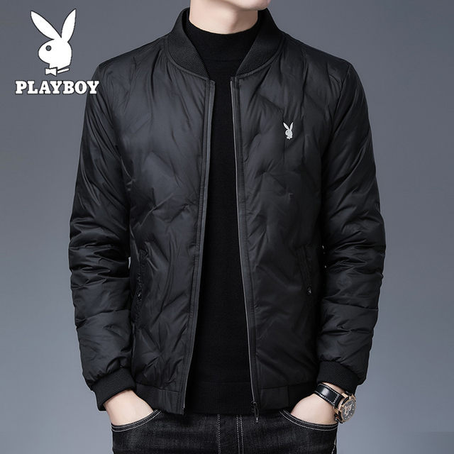 Playboy Down Coat for Men Winter 2020 Business Casual Men Handsome Baseball Collar Warm Coat Playboy Down Coat for Men Winter 2020 Business Casual Men Handsome Baseball Collar Warm Coat