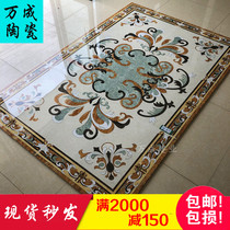 Living room tiles Diamond parquet aisle entrance tiles 800x800 European corridor puzzle imitation waterjet floor tiles
