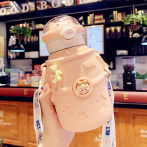 Childrens thermal cup students to school special cute 316 stainless steel cup female high value and large belly cup portable