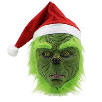 Christmas Greenji Blood Grinch Latex Head Mask