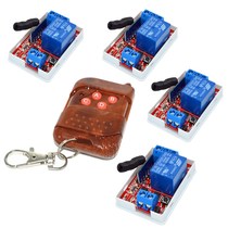315m wireless remote control switch 5v wireless learning module 4-key mahogany remote control 1 Drag 4 wireless controller