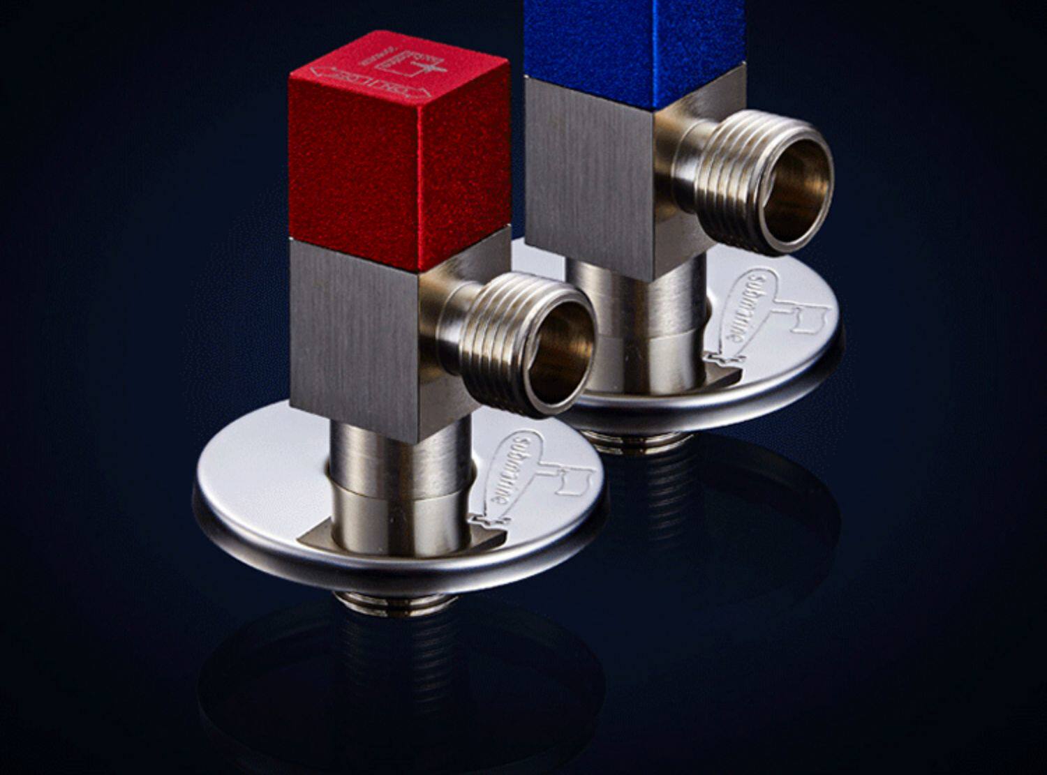 潜水艇角阀三角阀冷热水开关通用f301加长加厚全铜止水阀角阀套餐