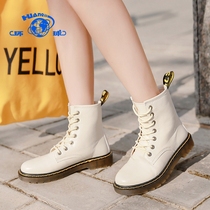 Universal 2021 Autumn Winter New 100 Hitch High Help Handsome Martin boots female Inn locomotive short boots casual plus suede cotton shoes