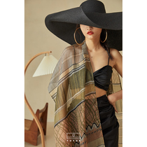 TUYUE TUYUE design thin silk print scarf womens dual shawl mulberry silk silk scarf limited edition