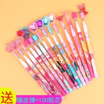 No sharpening pencil writing continuous bullet missile pen Barbie egg pen heart cartoon children stationery automatic pen