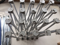 Aluminum alloy rotating pull net exhibition frame Iron pull net Check-in wall activity background cloth Signature wall billboard kt board