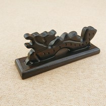 Vin House Four Precious Pens Shelf Brush Holder Solid Wood Dragon-Shaped Pen Holder Calligraphy Items Pens Shelf Brush Holder Retro Style