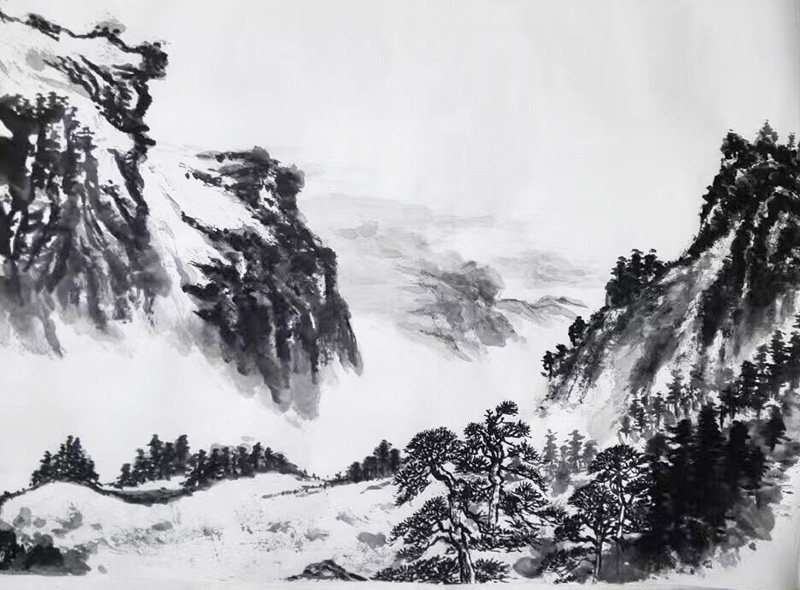 国画毛笔套装画画专业工具工笔画中国画专用笔学生初学山水大白云