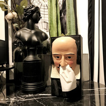 Cute living room funny storage box Dining table tissue box Shakespeare office creative household coffee table paper box