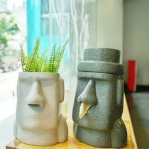 Creative home tissue box Easter Island Moai stone flower pot coffee table drawing Box storage multifunctional piggy bank