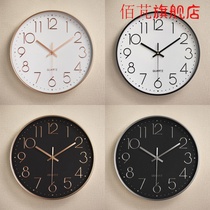 Plastic silent wall clock creative fashion living room stereo digital scale wall clock watch fashion 12 inch 30CM