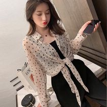 2020 spring and autumn new chiffon clothes womens short air-conditioning cardigan with skirt outer small shawl thin jacket