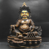 Nepal Imported Handmade Yellow Chaeze God Buddha Pure Bronze gold engraving Mizongs home dedicated to the chaemian swaying pieces 2 feet