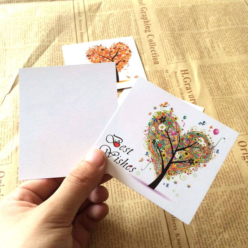 50张小卡片留言感谢卡可爱创意祝福贺卡明信片鲜花店毕业节日通用