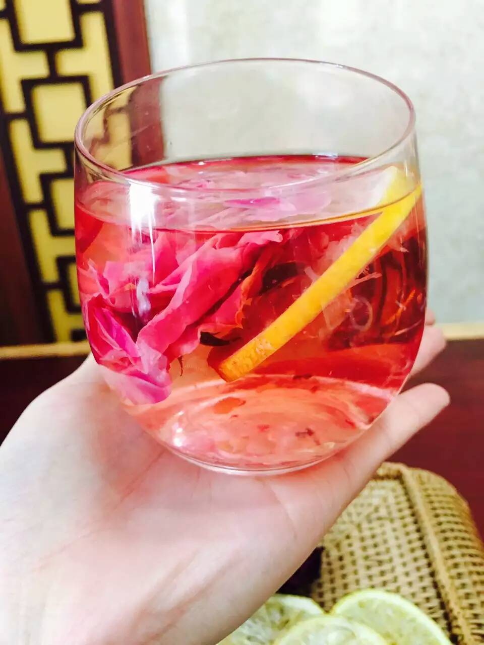 墨红玫瑰柠檬茶 花茶 冻干柠檬片夏日必备 一袋12小包 全国包邮