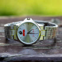 Chairman Mao head Watch white steel chain for the people imported movement quartz nostalgic commemorative watch