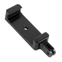 GOPRO interface aluminum alloy diamond double hole mobile phone entrainment hot shoe large screen mobile phone holder selfie stick mobile phone holder