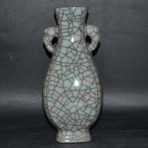 Ancient Playing Antique Collection Jingdezhen Ceramic Kao Kiln Open Sheet Glaze Double Ear Vase Factory Goods Antique Porcelain Pendulum