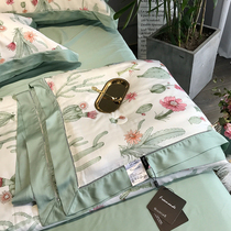 Summer Tencel Air Conditioning is a four-piece spring and autumn quilt core thin quilt can be washed single double Ice Silk