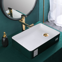 Side sink sink balcony Ceramic washbasin Washing machine left and right sink rectangular table basin Household