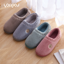 (Clearance) Far Hong Kong autumn and winter bags with cotton slippers women warm home home non-slip indoor plush cotton shoes men