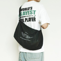 Special Clearance Literary Vintage Shoulder Bag Personality Embroidery Women shoulder bag Men Simple Large Capacity Denim Bag