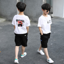 6 Boys summer short-sleeved suit 2021 new Western style summer sports big childrens summer handsome Korean version of the tide clothes 9