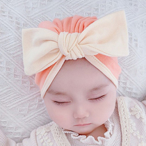 Baby hat spring and autumn thin baby girl cute super cute Net red Indian hat newborn baby hat winter
