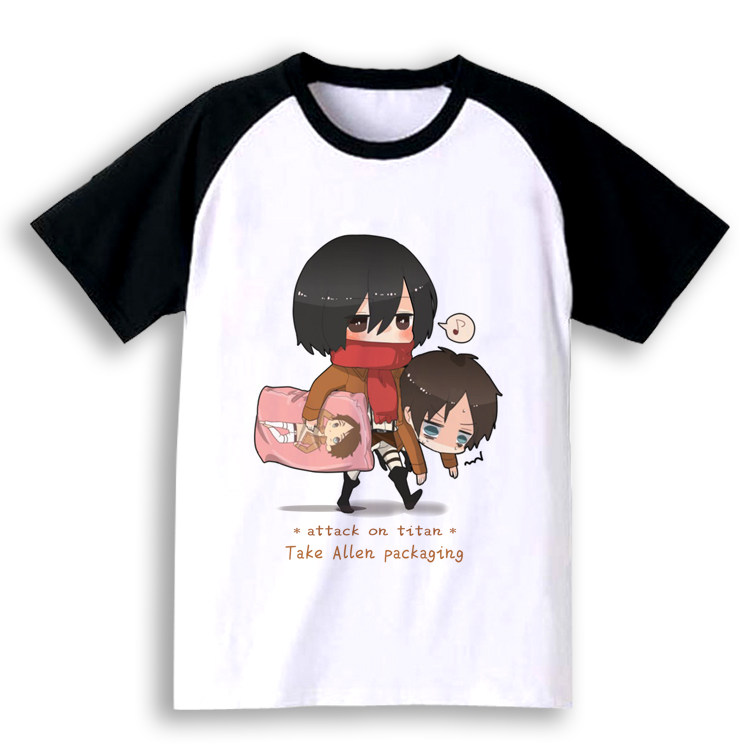 进击的巨人 三爷 艾伦 周边动漫衣服 新品上架 涤纶短袖t恤_7折现价45