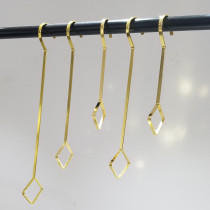 Clothing store S hook adhesive hook Golden diamond shape S hook hanger ring hook female childrens clothing store shelf New S hook