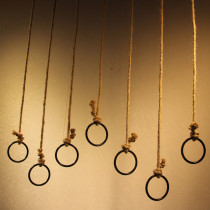 Clothing store hanger display rack wrought iron mens and womens display shelf hanging ring hanging clothes shelf Wall hanger wall hanging