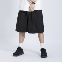 LR MADE20SS Japanese Retro Simple Water Washing Cotton Double Pleated Loose Type Rubber Waist Head Folding Pants Shorts