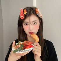 Chicken Wings Clear Stew Ribs Hair Clip Imitation Food Fun Card Hairpin Headwear Side Personality Net Red Send Bestie to blame for a strange gift