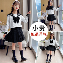 Girls Spring and Autumn Fashion Suit Girls Zhongda Children's Dress Foreign-style Net Red 6 College 7 Clothes 8 Tide 9 JK
