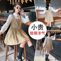 Girls Spring and Autumn Dress Girls Trendy Childrens Western Style Internet Celebrity Lady Princess Dress 6 Spring Dress 7 Trendy 8 Years Old 9